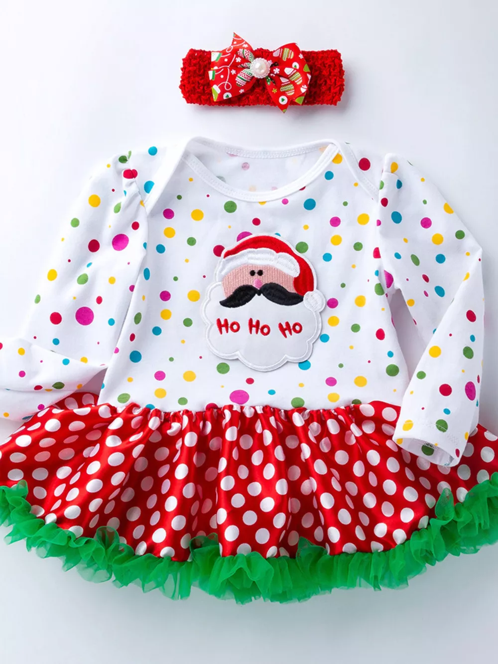 Children's Christmas One Piece Dress with Headband, image 10