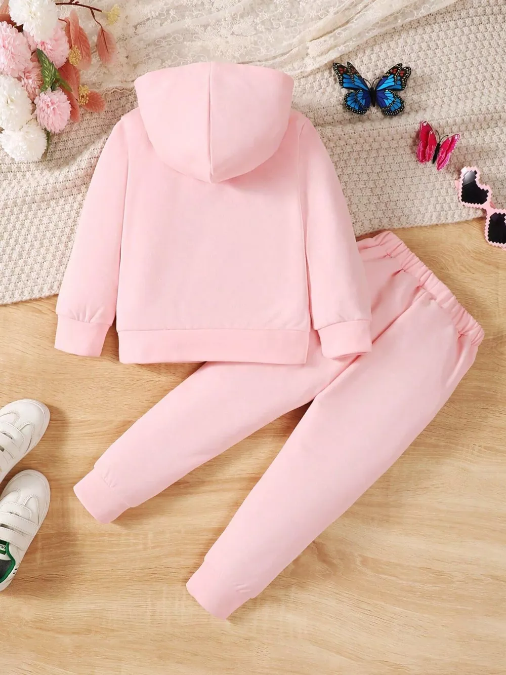 Children's Butterfly Flower Hoodie & Pants Set, image 3