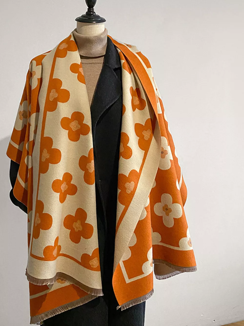 Floral Print Raw Hen Scarf, image 14