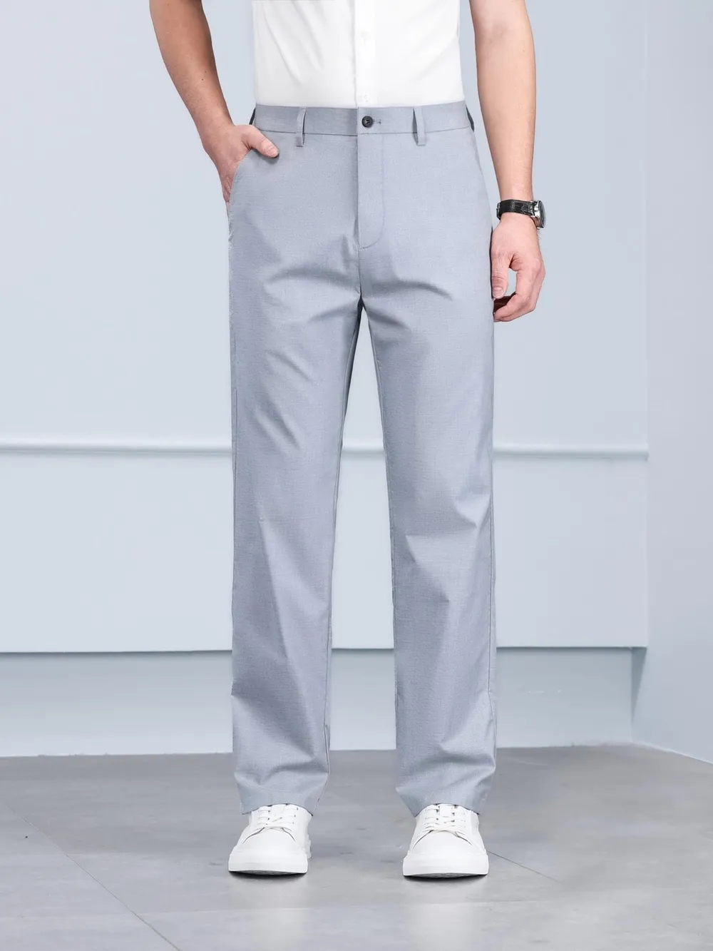 Men's Wide Leg Pants with Pockets, image 2