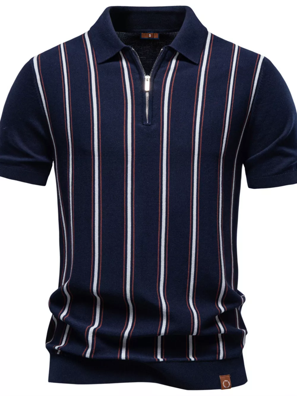 Men's Striped Short Sleeve Polo, image 3