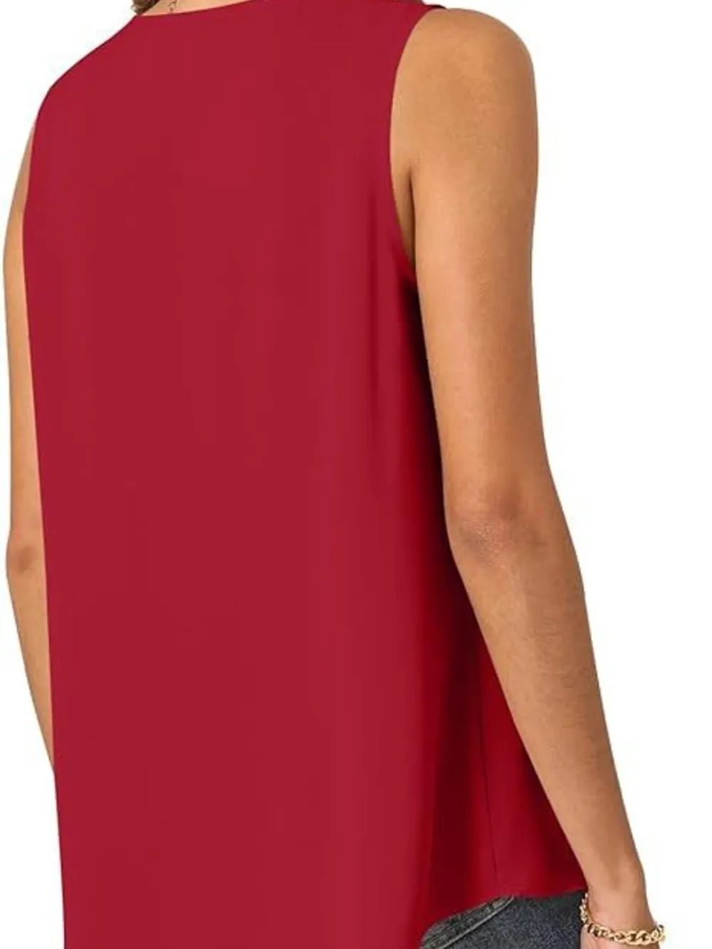 Full Size V-Neck Sleeveless Tank Top Plus Size, image 17