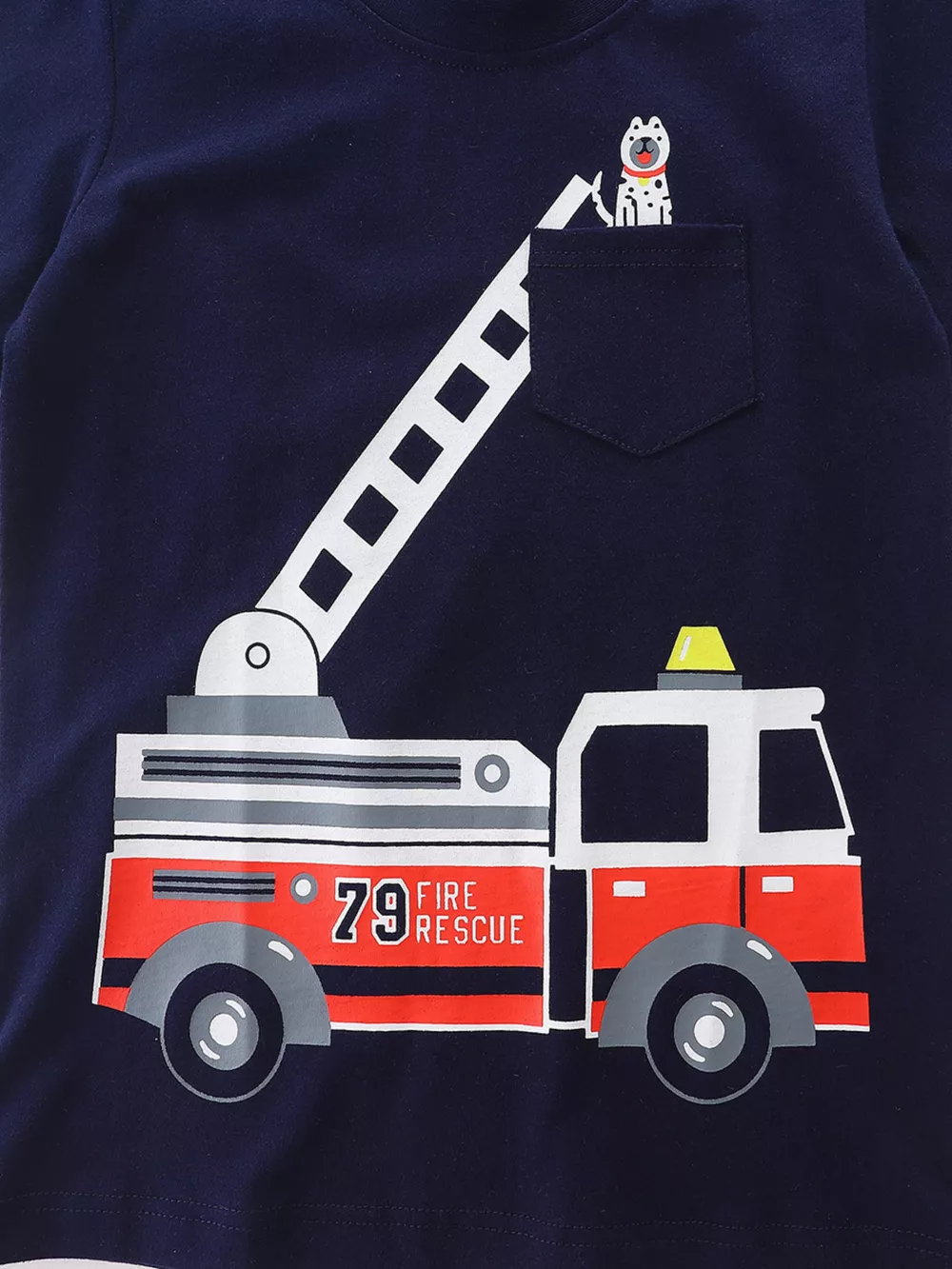 Children's Fire Truck Graphic Tee and Shorts Set, image 3