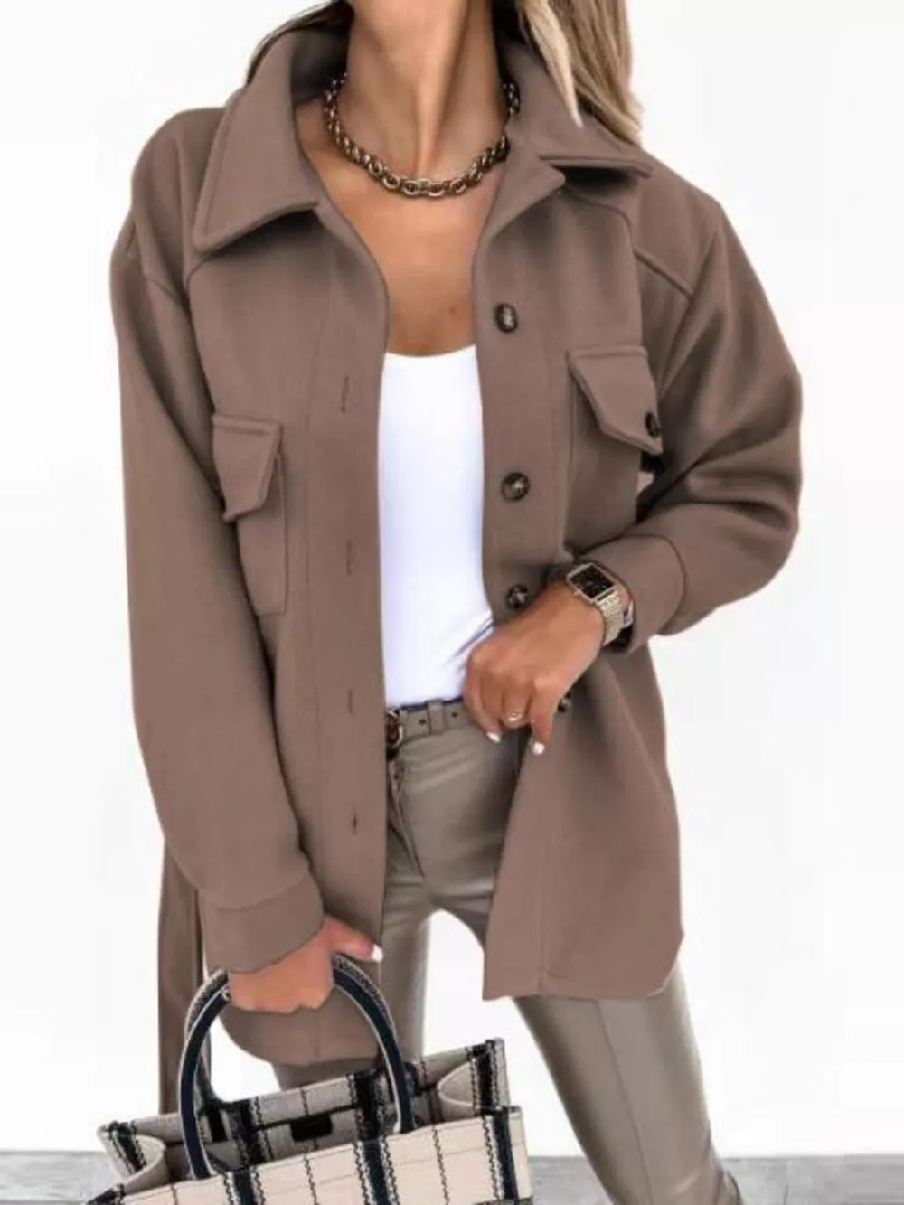 Button-Down Tie Waist Coat, image 20