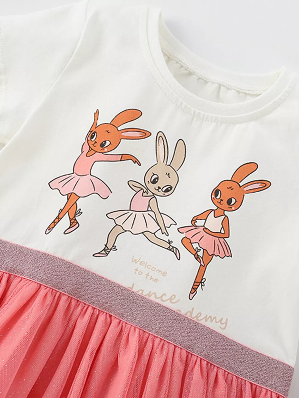 Children's Bunny Graphic Tulle Dress, image 3