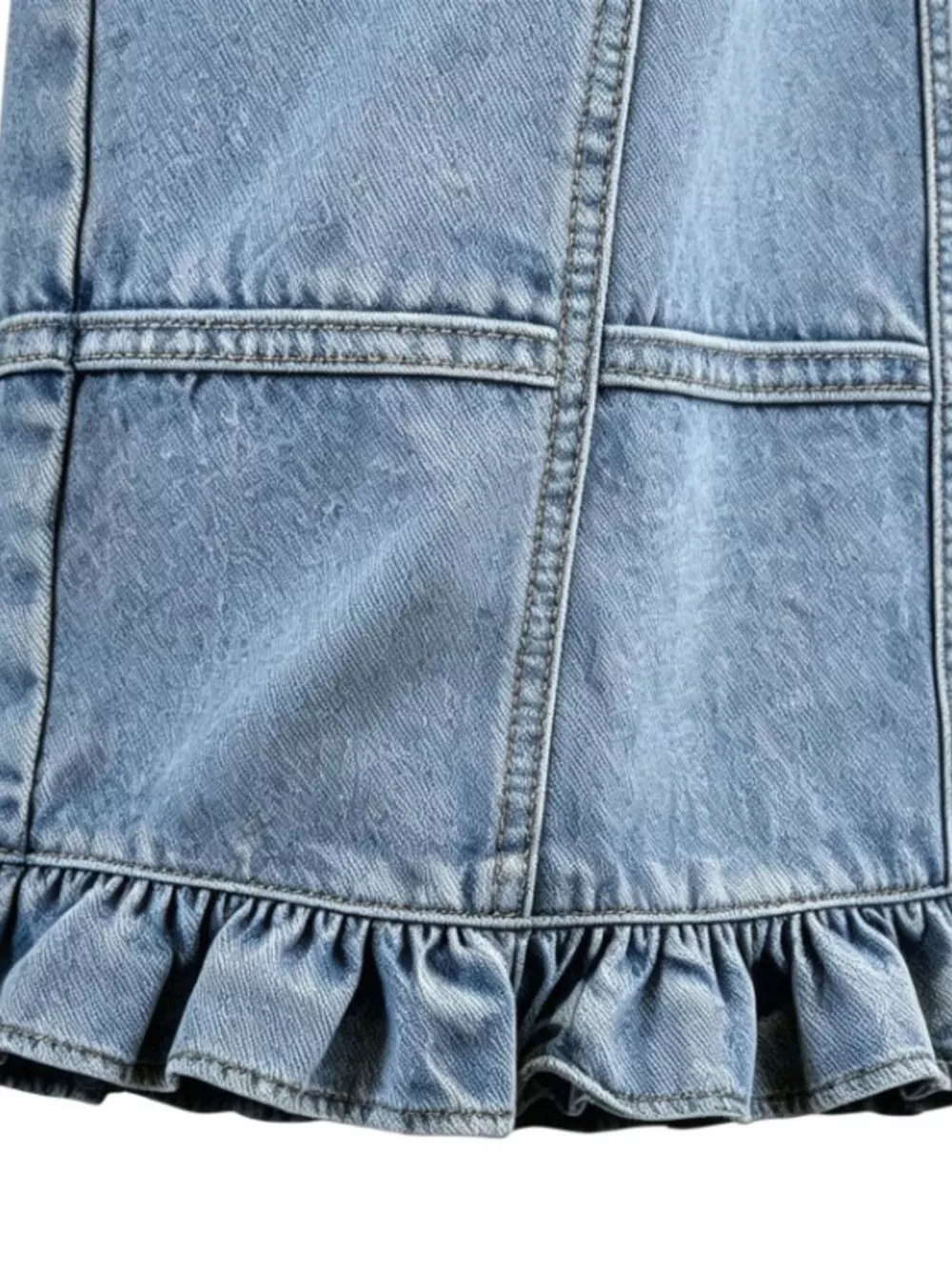 Full Size High-Waisted Wide-Leg Ruffle Hem Jeans Plus Size, image 3