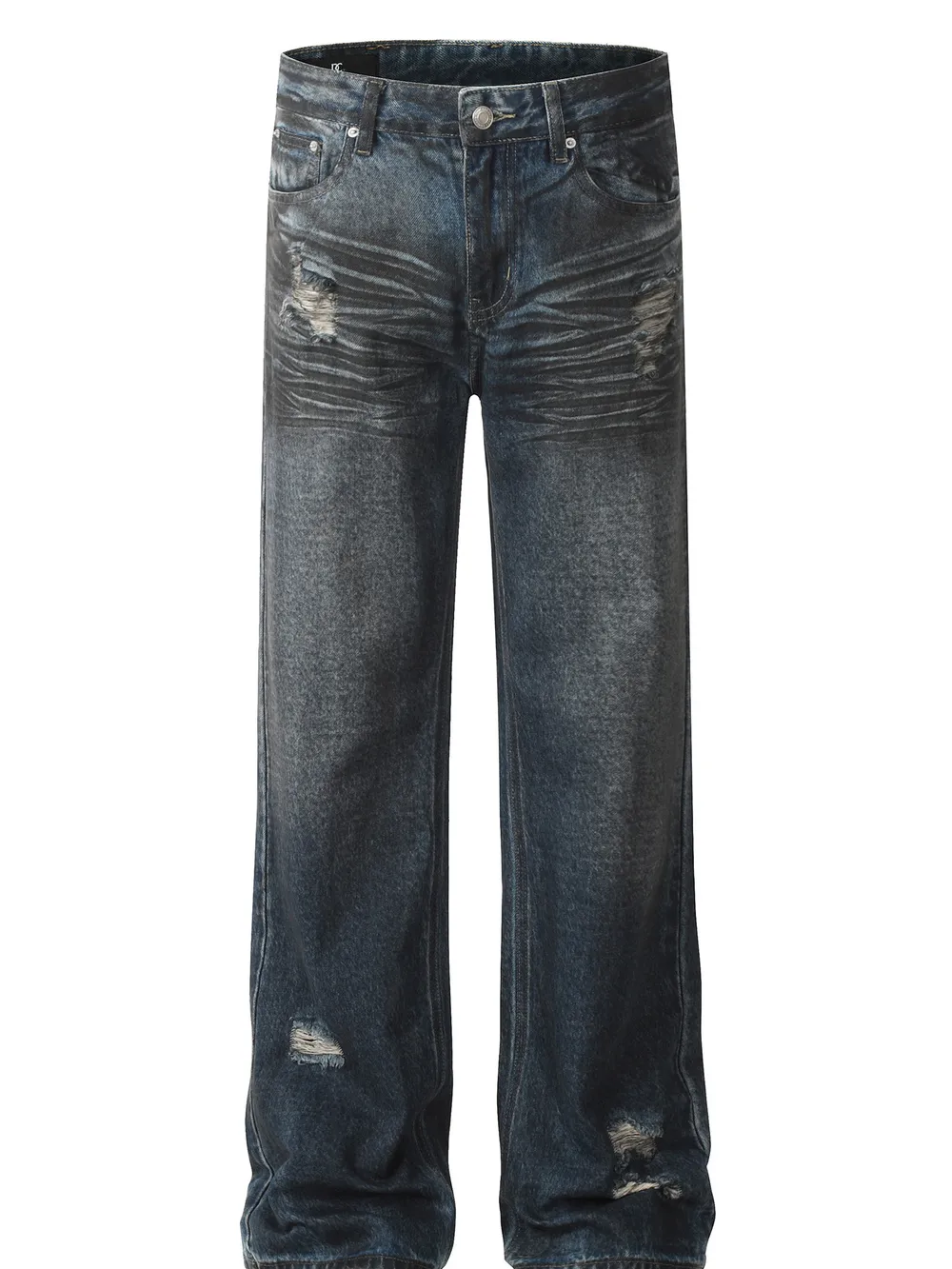 Men's Distressed Loose Fit Vintage Jeans