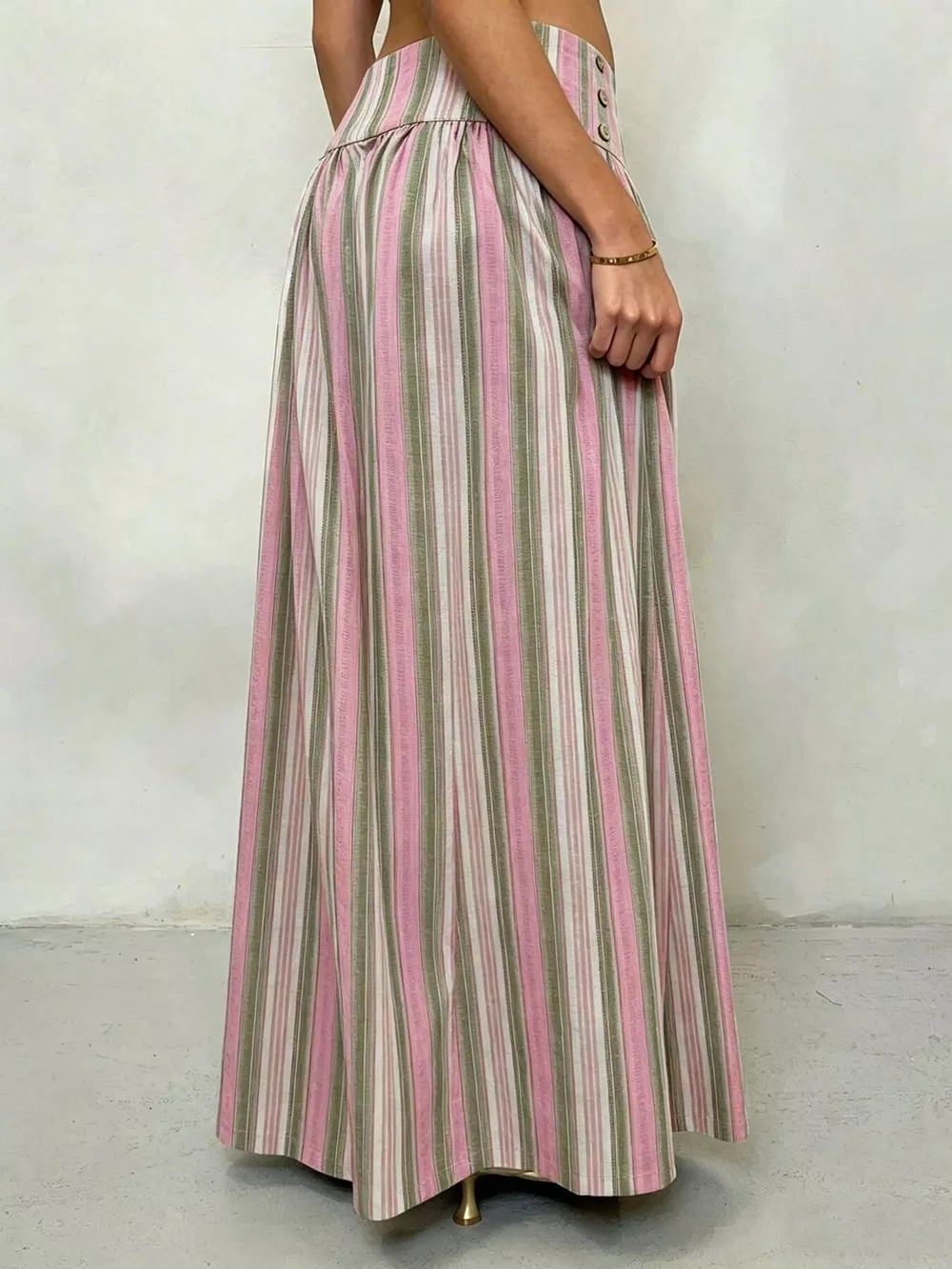 High-Waisted Striped Wide-Leg Casual Pants, image 7