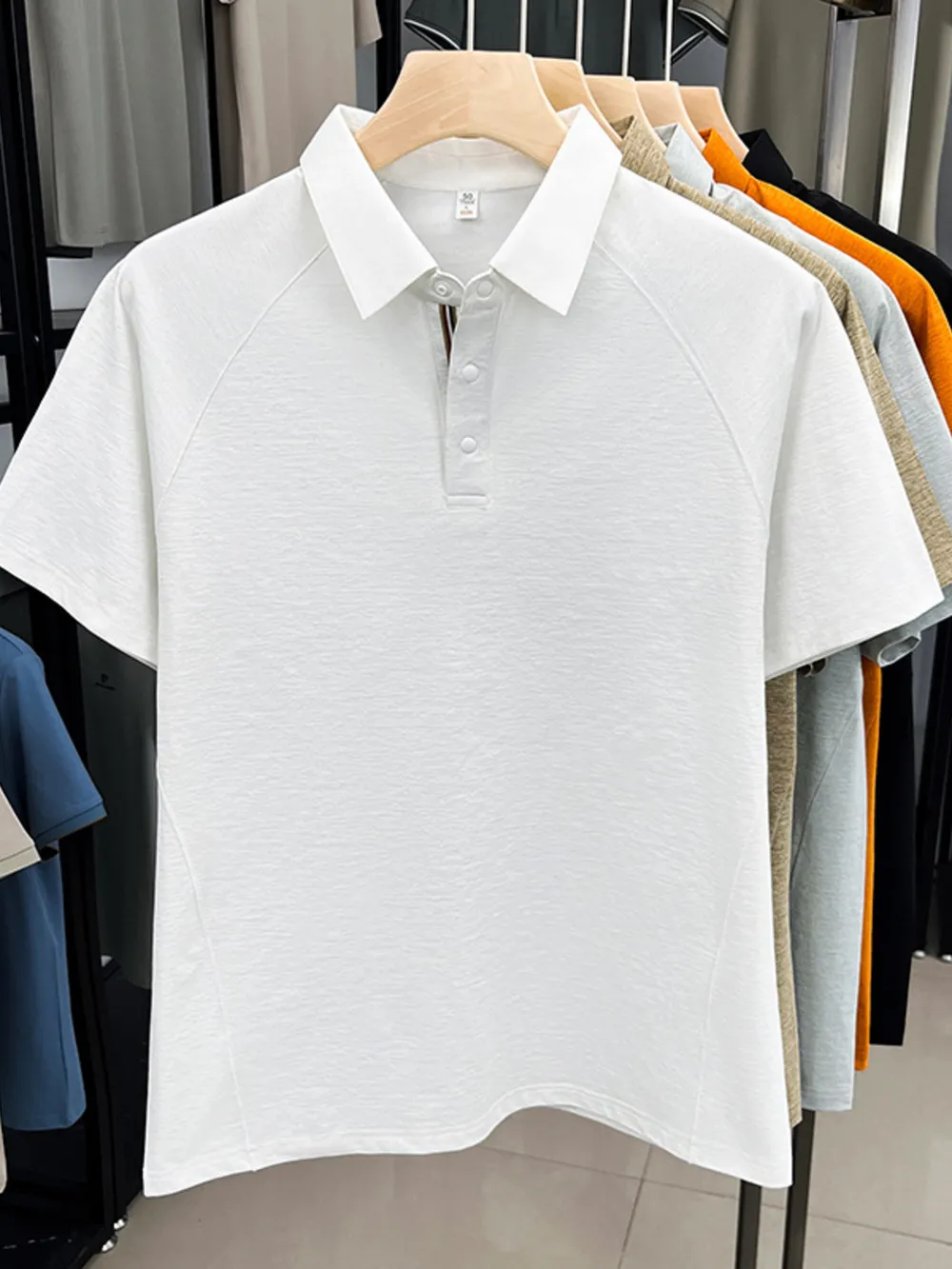 Men's Button Detail Short Sleeve Polo, image 5