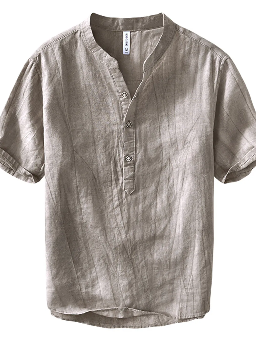 Men's Plus Size Button Detail Short Sleeve Shirt, image 5