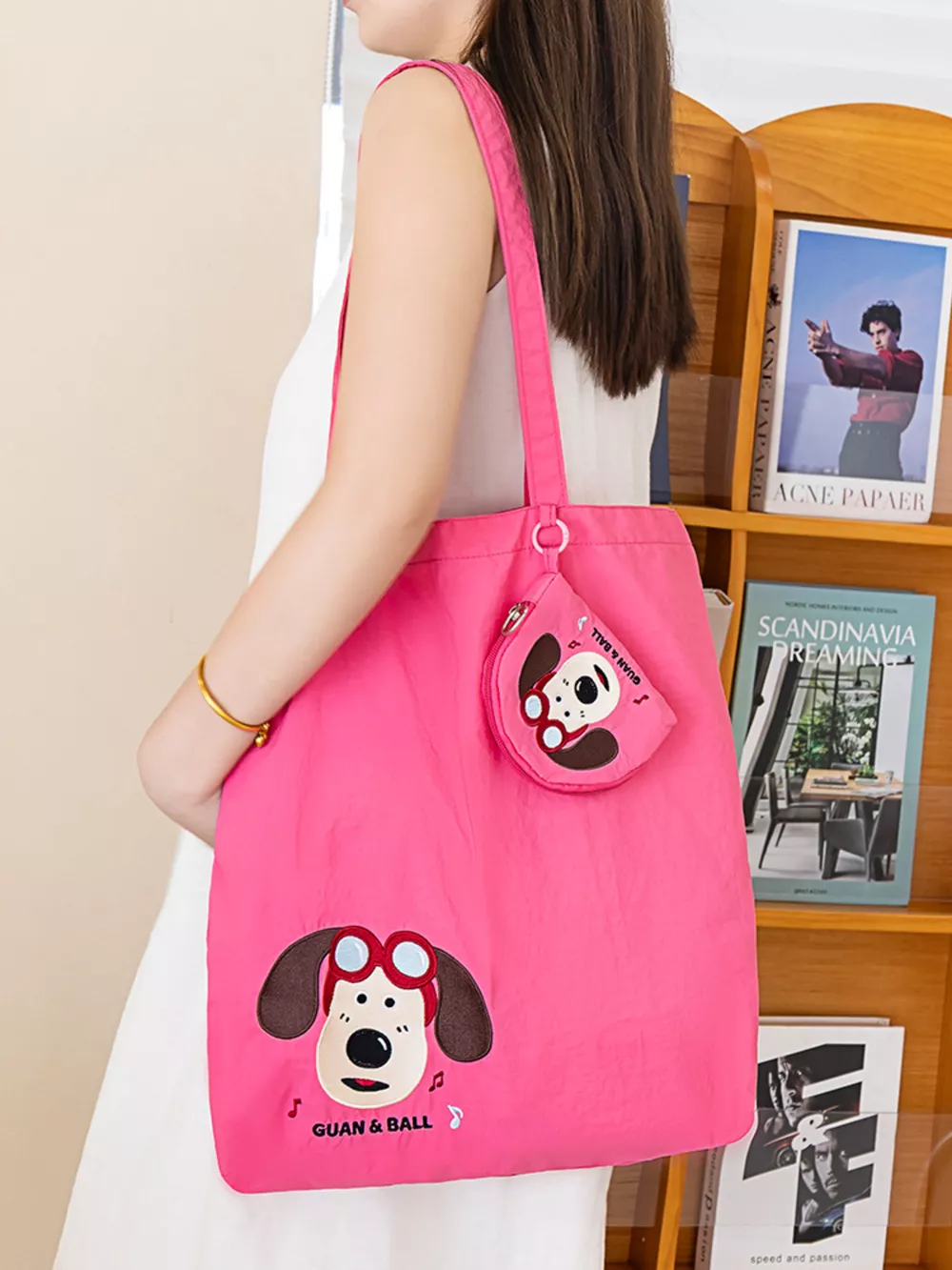 Cartoon Print Lightweight Handbag, image 2