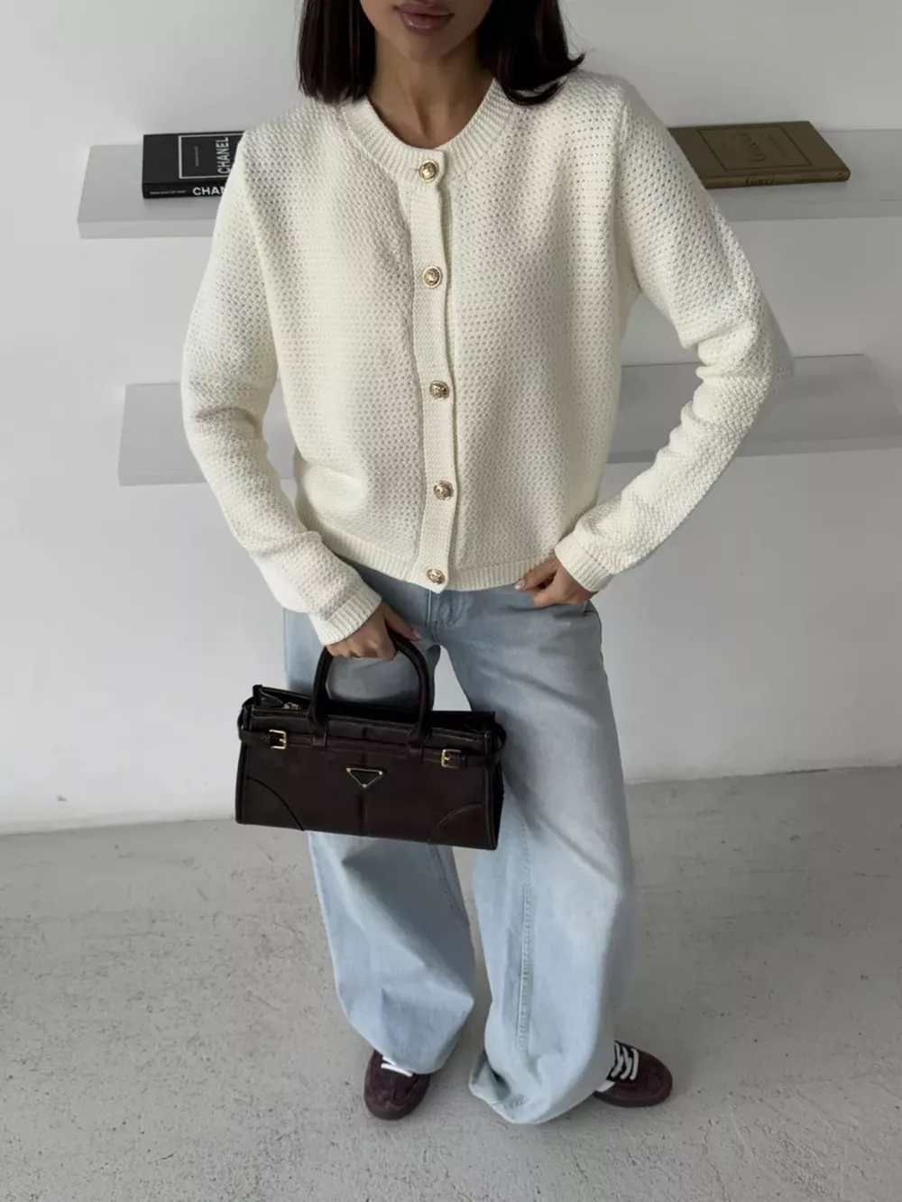 Button Up Texture Knit Cardigan, image 13