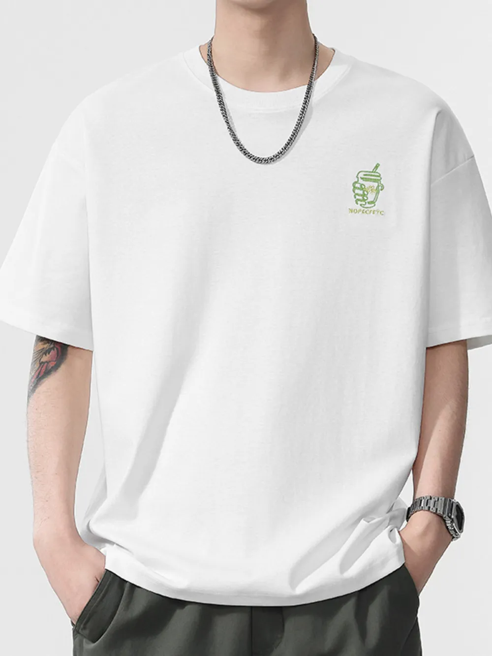 Men's Plus Size Round Neck Short Sleeve T-Shirt, image 5