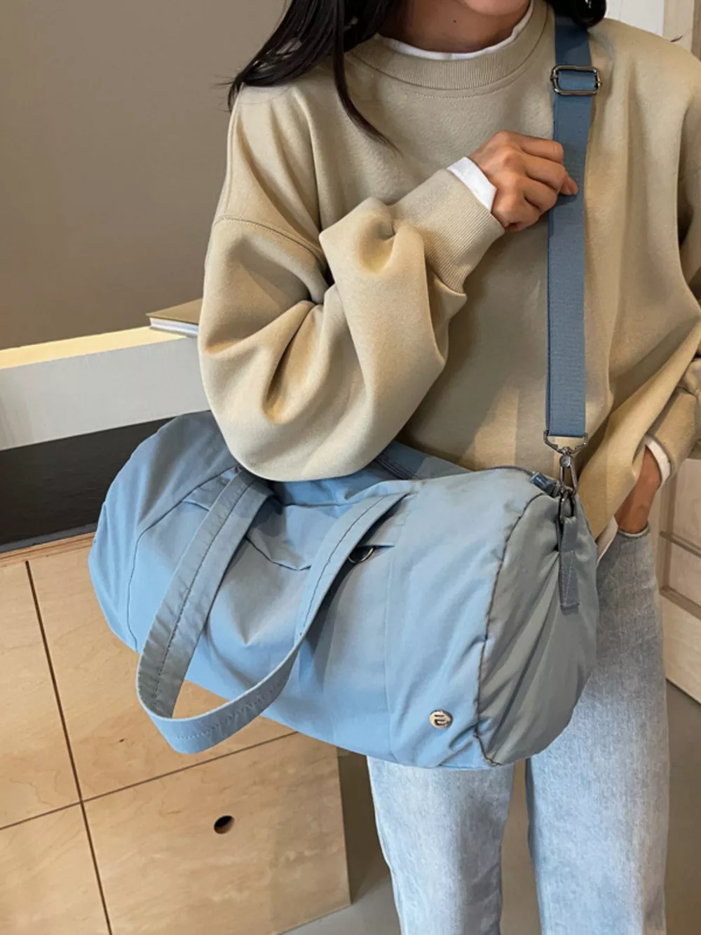Solid Color Lightweight Travel Duffel Bag, image 9