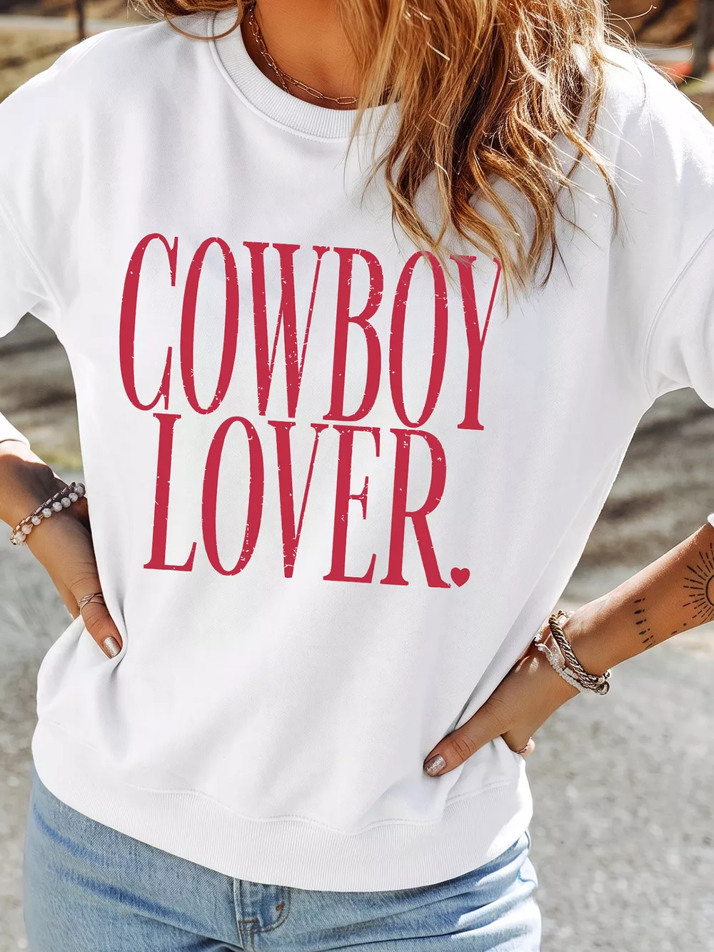 Cowboy Lover Graphic Crewneck Sweatshirt, image 2