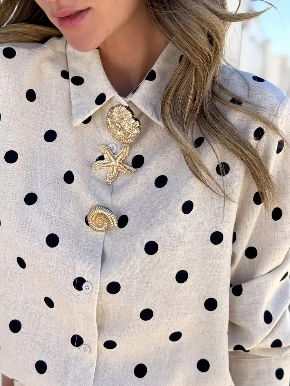Polka Dot Button Up Shirt, image 2