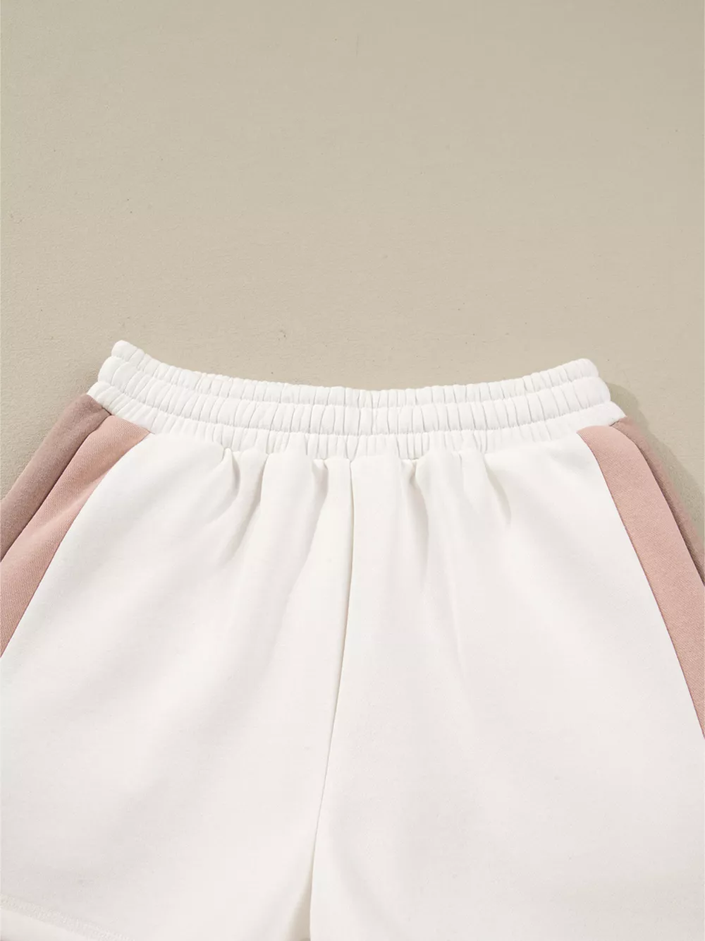Color Block Patchwork Drop Shoulder Pullover and Shorts Set, image 12