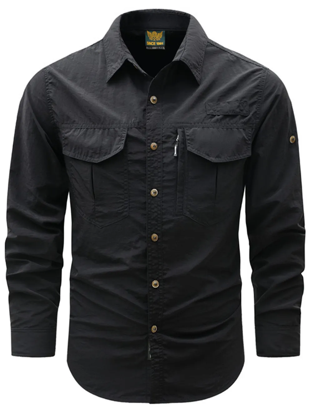 Men's Plus Size Button Up Long Sleeve Shirt