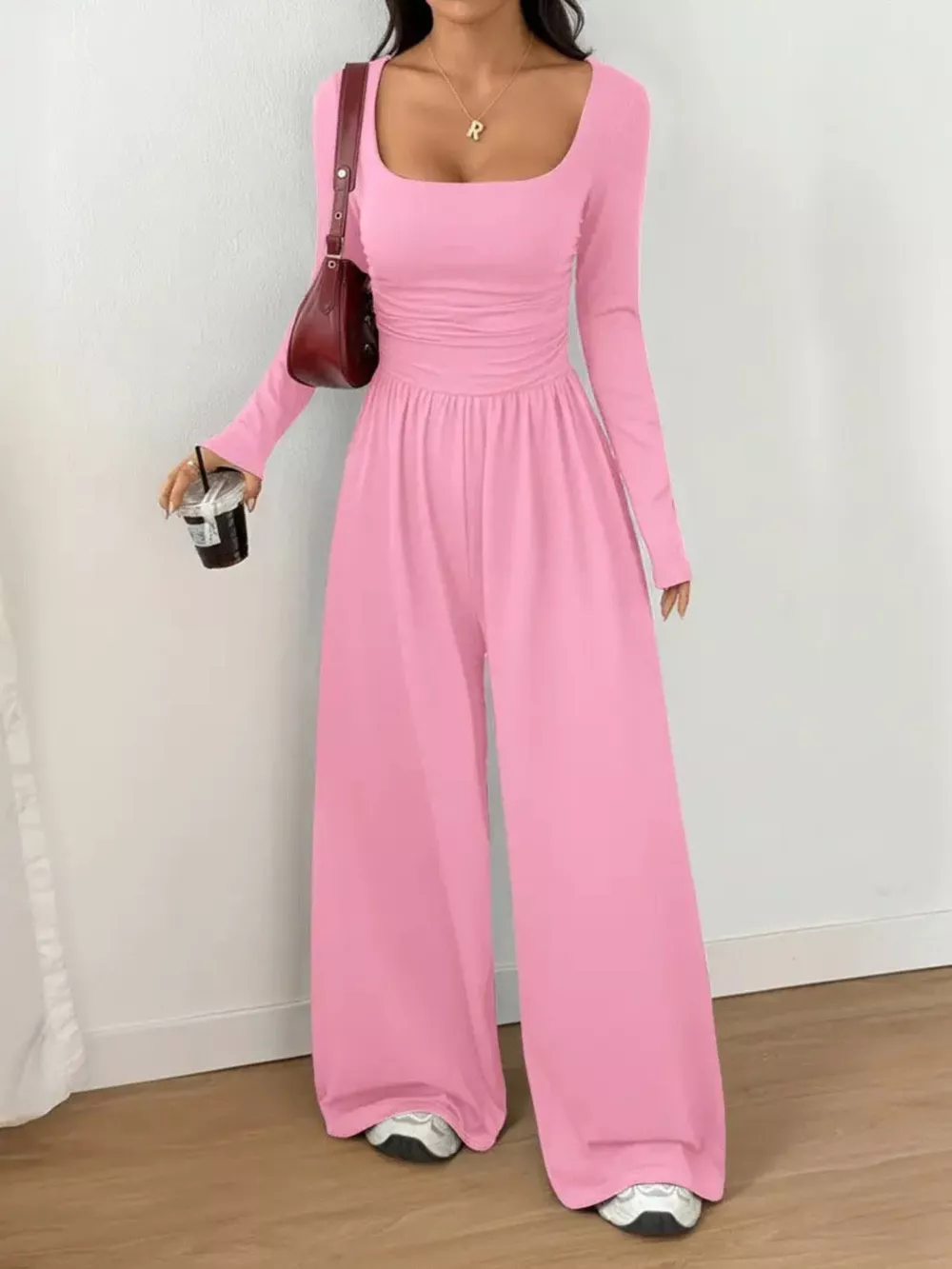 Scoop Neck Wide Leg Jumpsuit, image 12