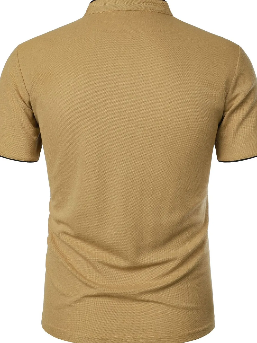 Men's Full Size Short Sleeve Contrast Trim Polo Plus Size, image 12