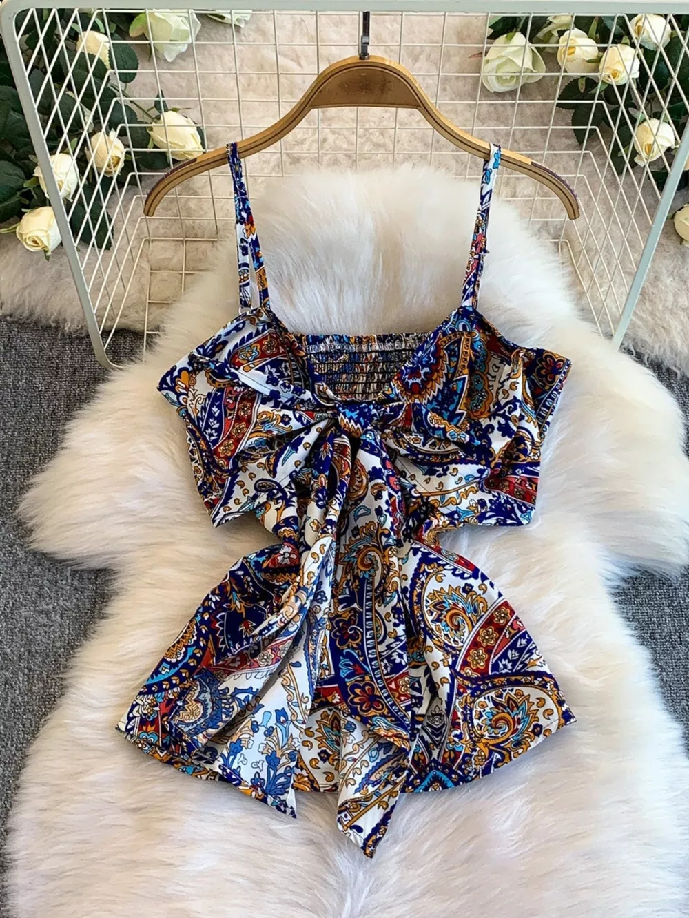 Printed Cami and Wide Leg Pants Set, image 15