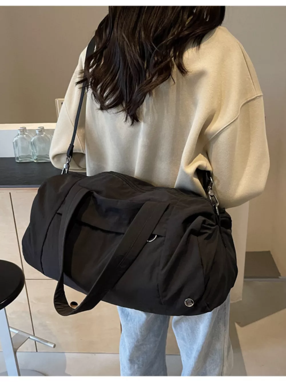 Solid Color Lightweight Travel Duffel Bag, image 8