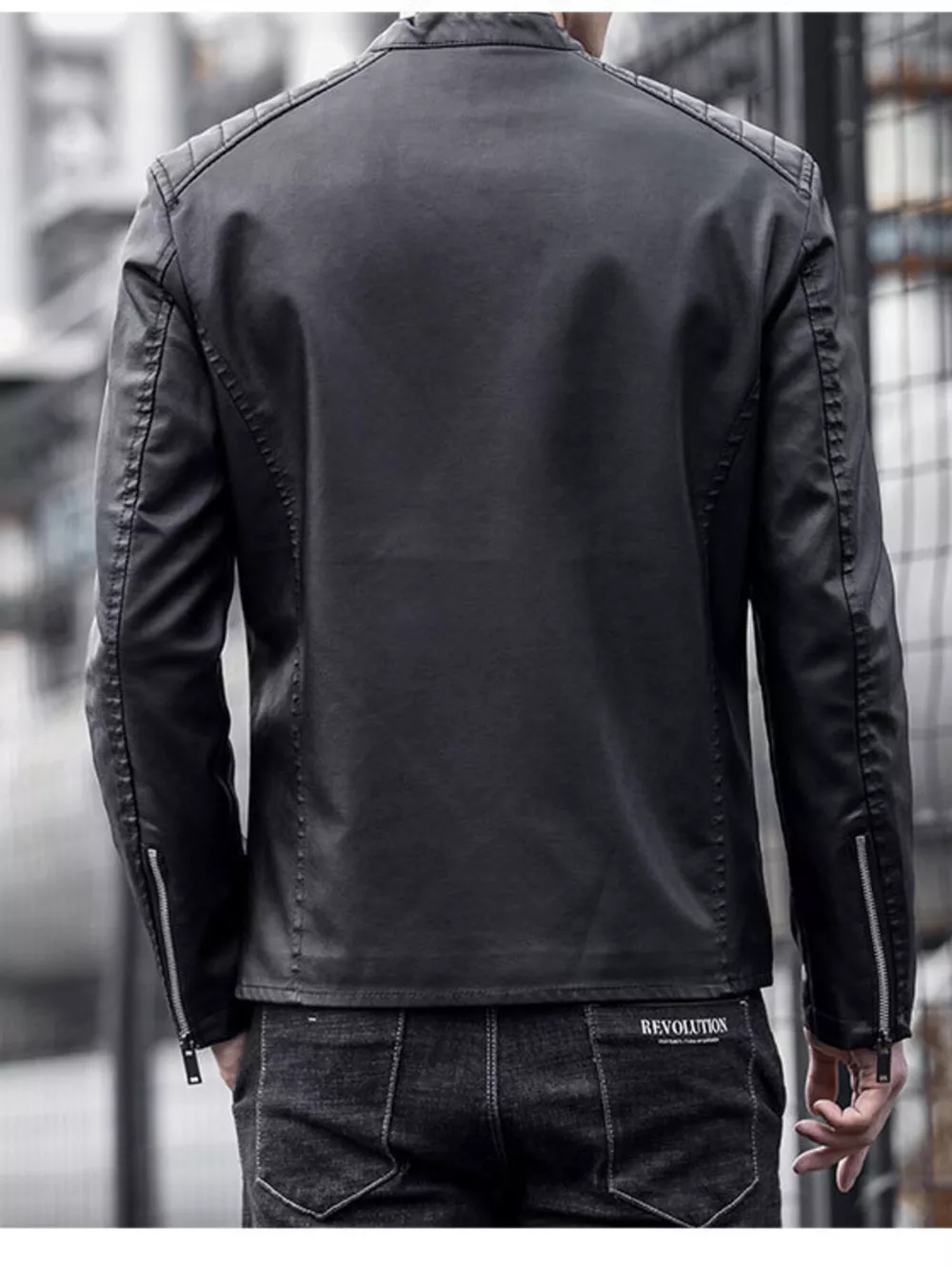 Men's Plus Size Zip Up Long Sleeve Jacket, image 4