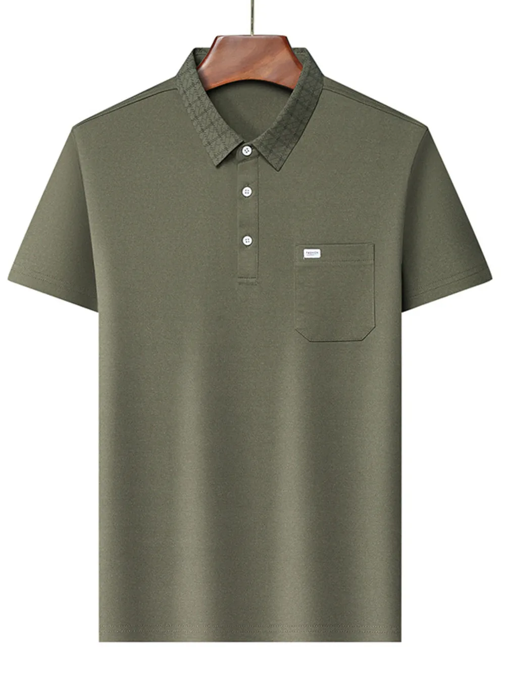 Men's Plus Size Short Sleeve Polo with Chest Pocket, image 2
