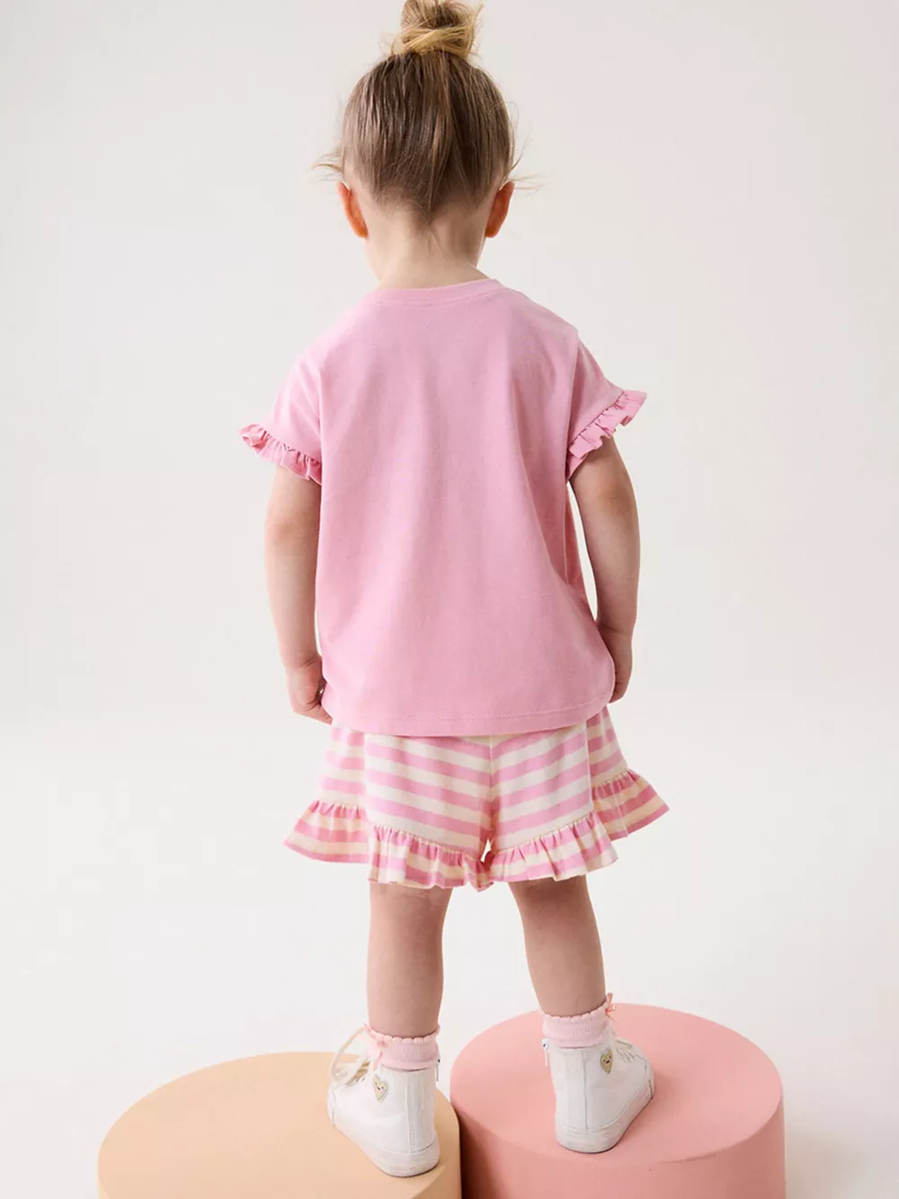 Children's Cute Bunny Applique Ruffle Trim Set, image 6