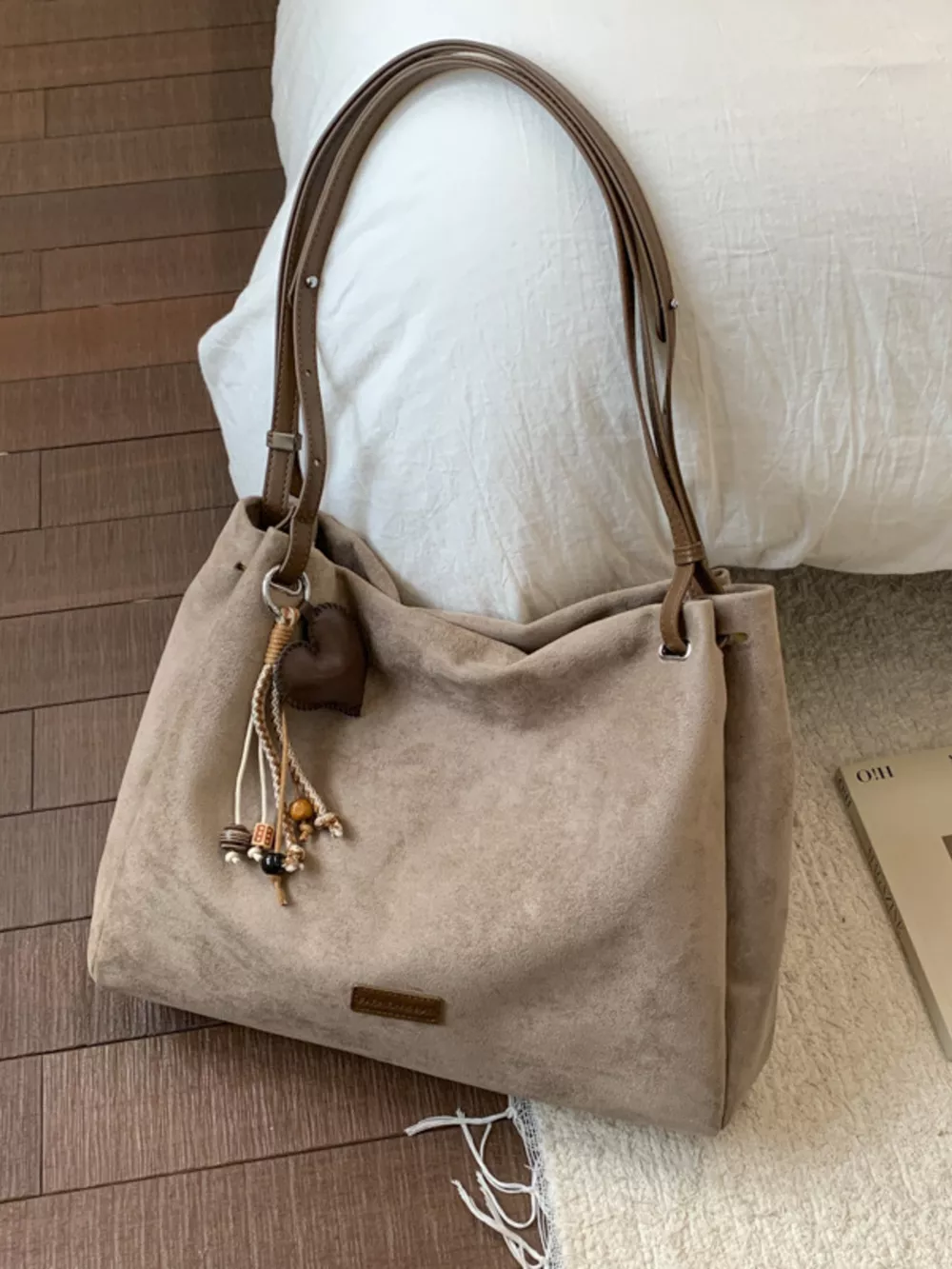 Decorative Tassel Charm Shoulder Bag, image 4