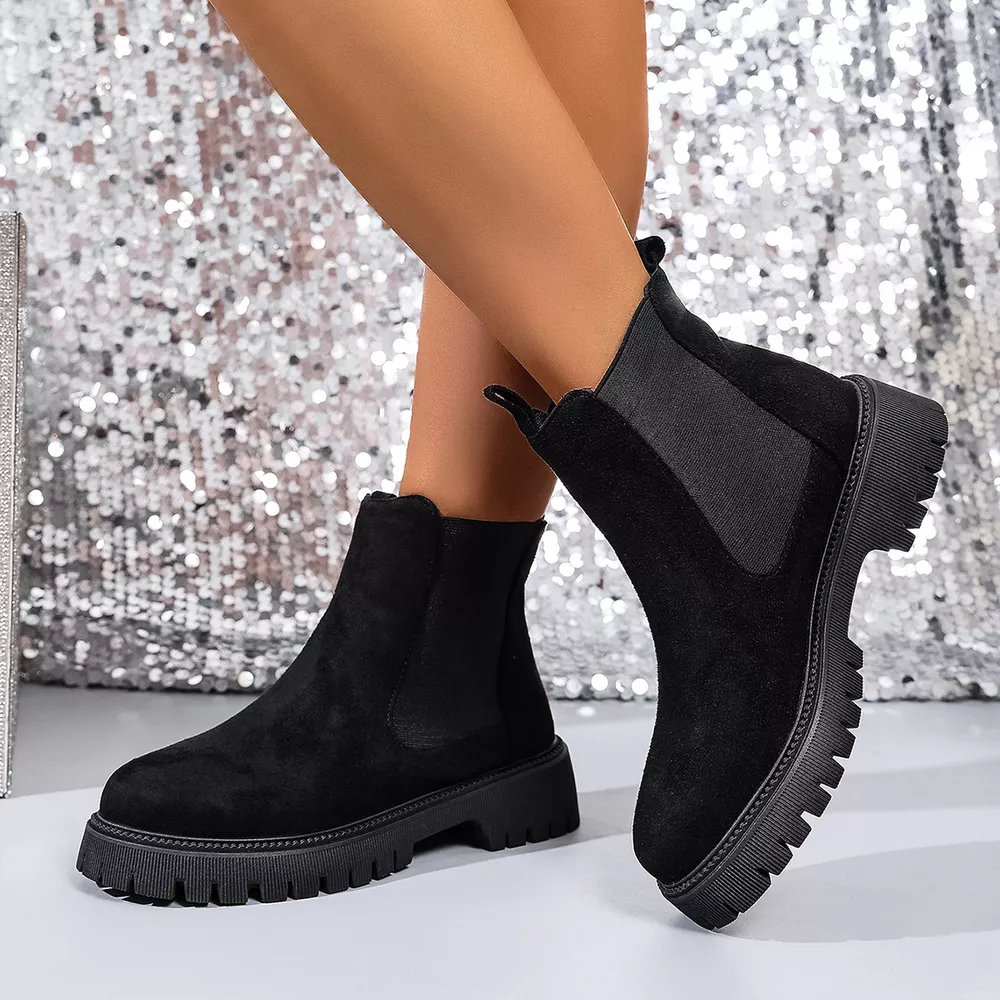 Elastic Side Panels Ankle Boots, image 3