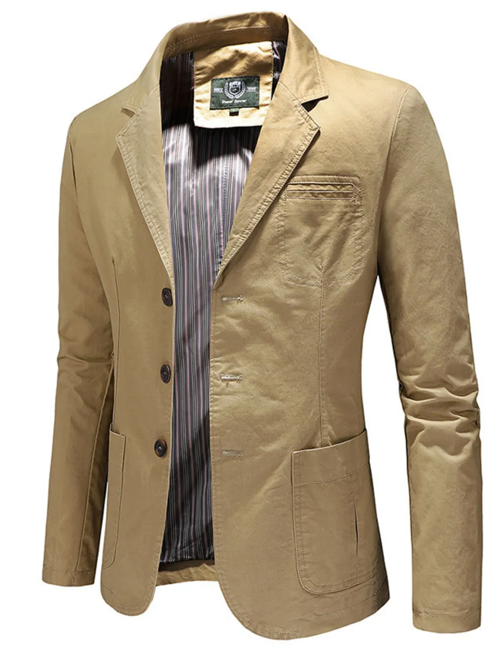 Men's Plus Size Casual Slim Fit Button Up Blazer, image 3