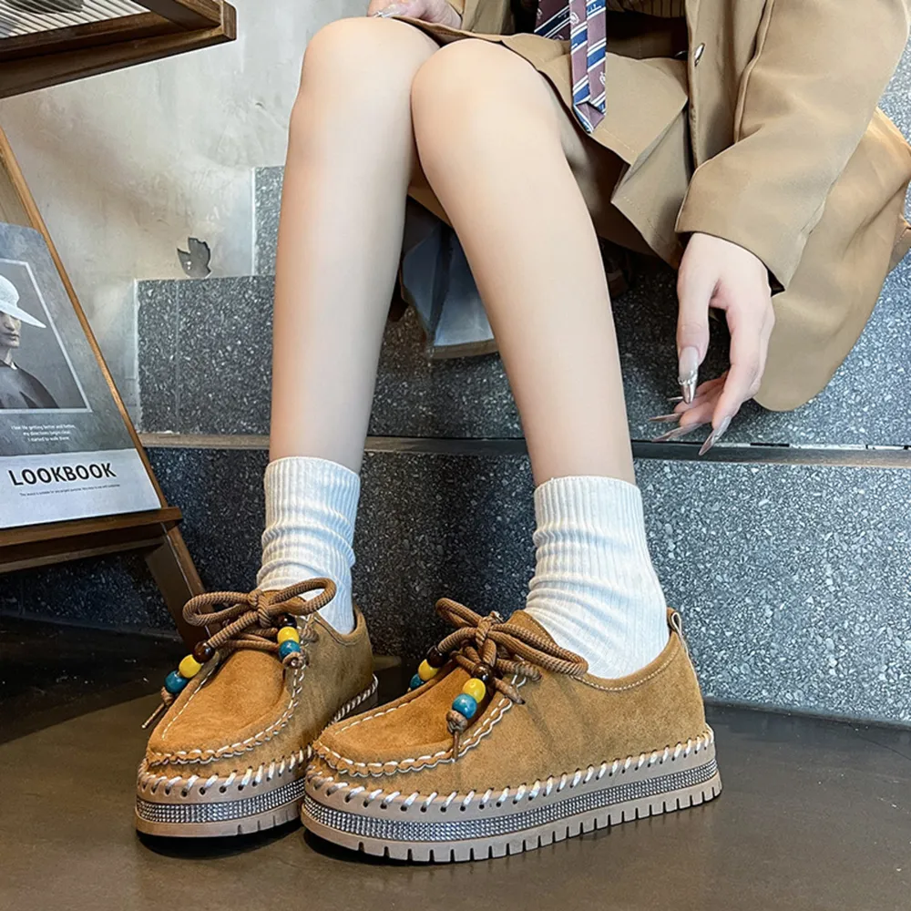 Round Toe Platform Loafers, image 5