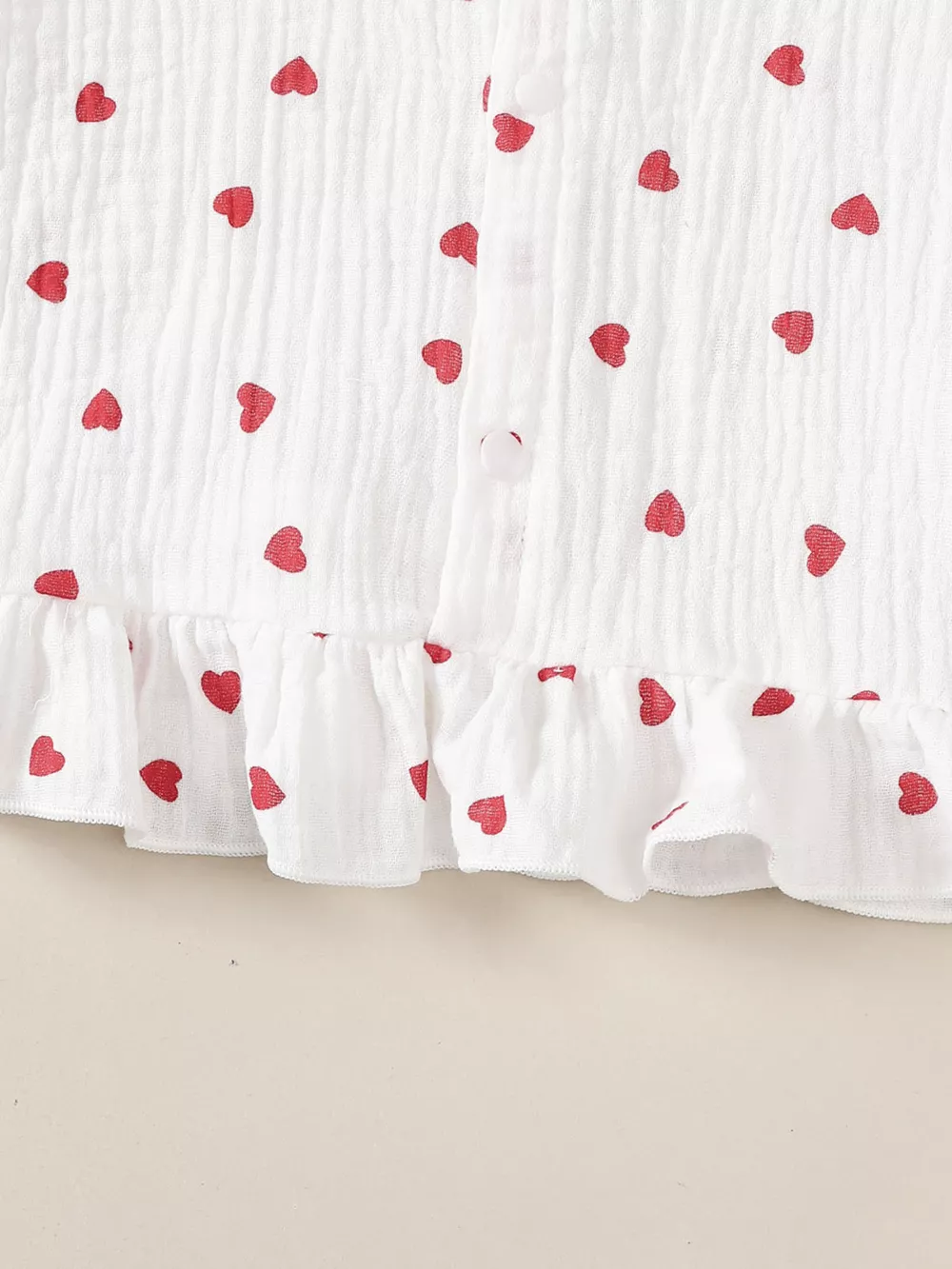 Children's Heart Print Top and Flare Pants with Headband, image 5