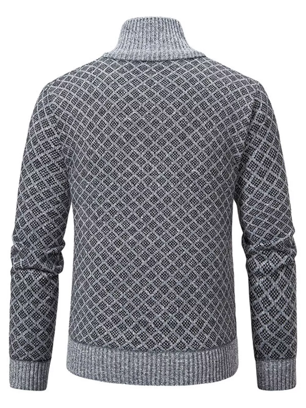 Men's Plus Size Textured Zip-Up Cardigan, image 8