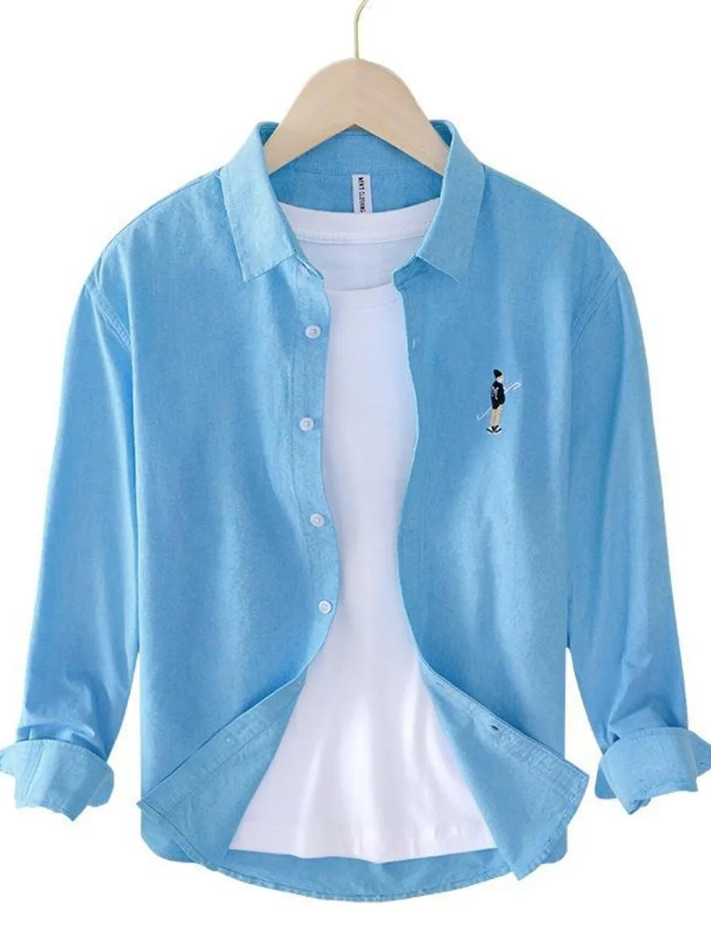 Men's Button Up Long Sleeve Shirt, image 9