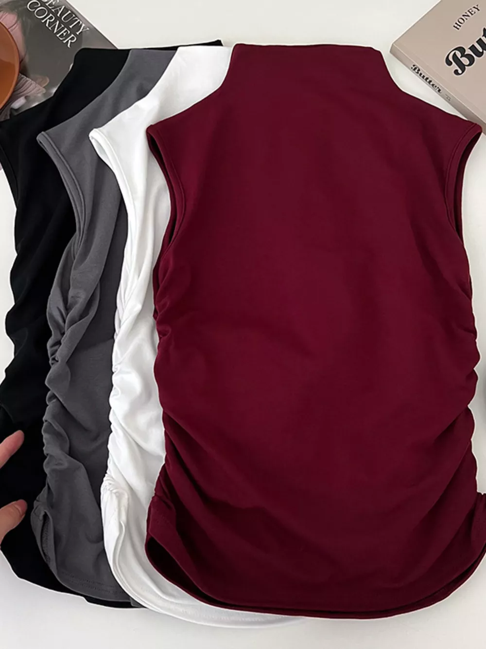 Ruched Mock Neck Tank, image 15