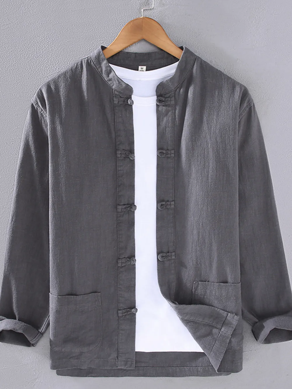 Men's Plus Size Button Up Long Sleeve Shirt, image 6