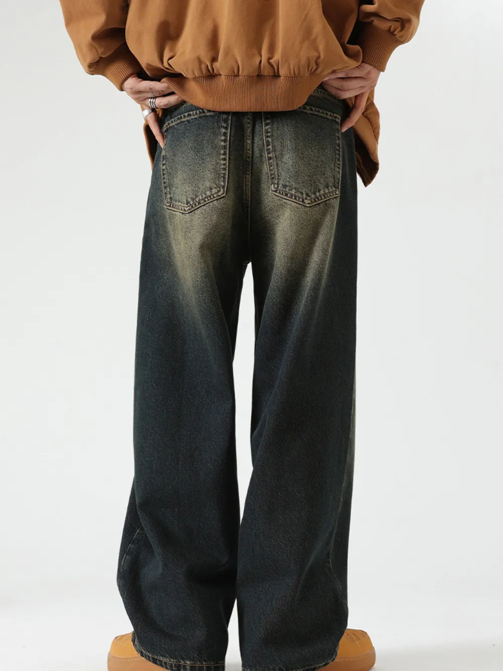 Men's Wide Leg Baggy Jeans, image 5