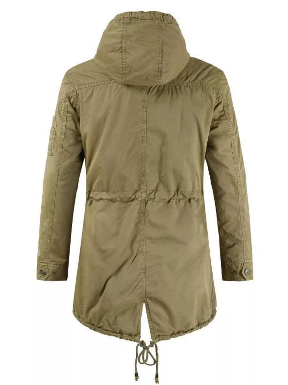 Men's Plus Size Drawstring Casual Hooded Parka Coat, image 4