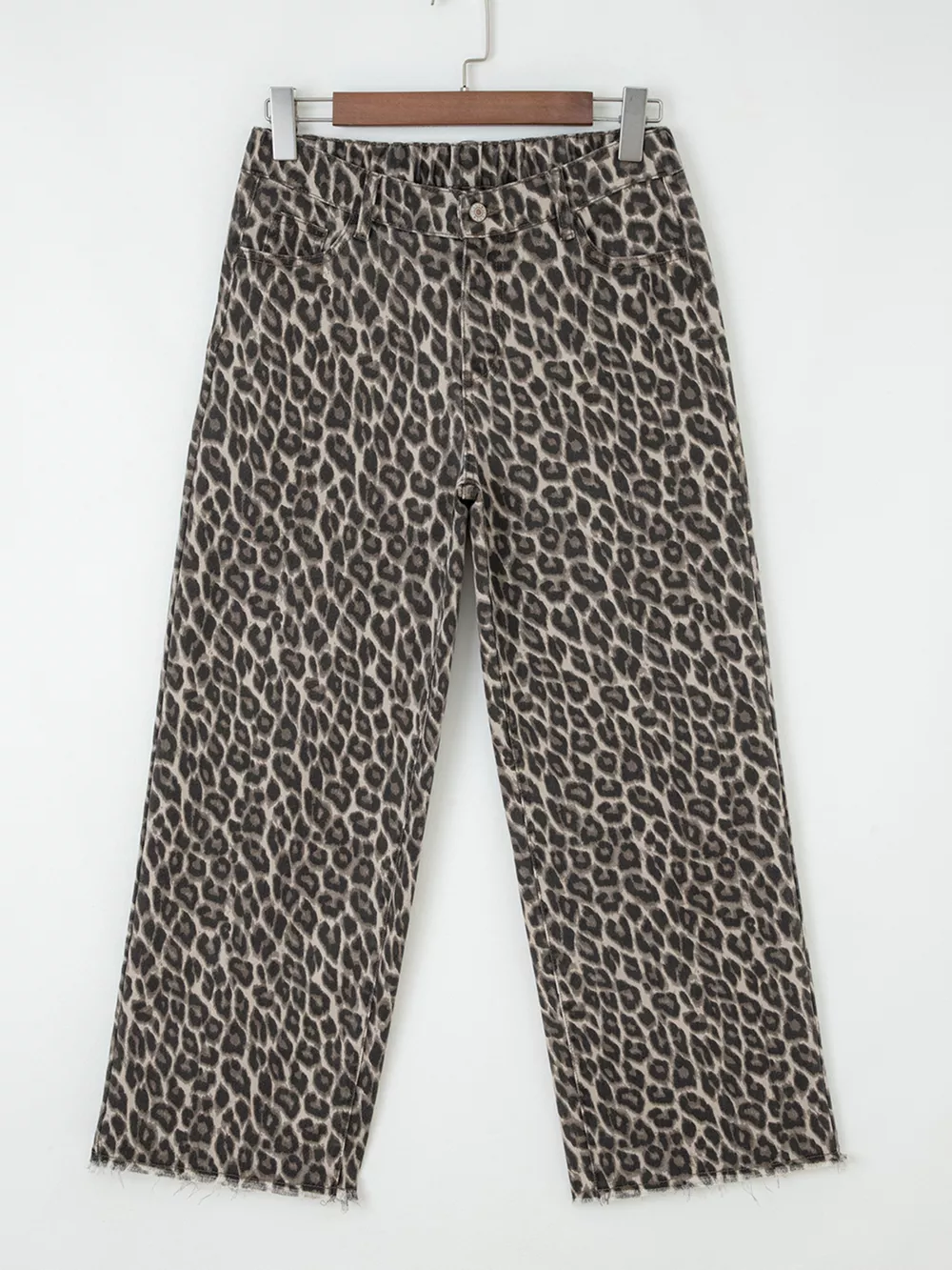 Leopard Straight Loose Leg Jeans, image 7