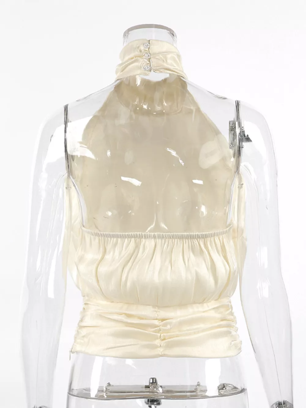 Halter Neck Ruched Cami Top, image 6