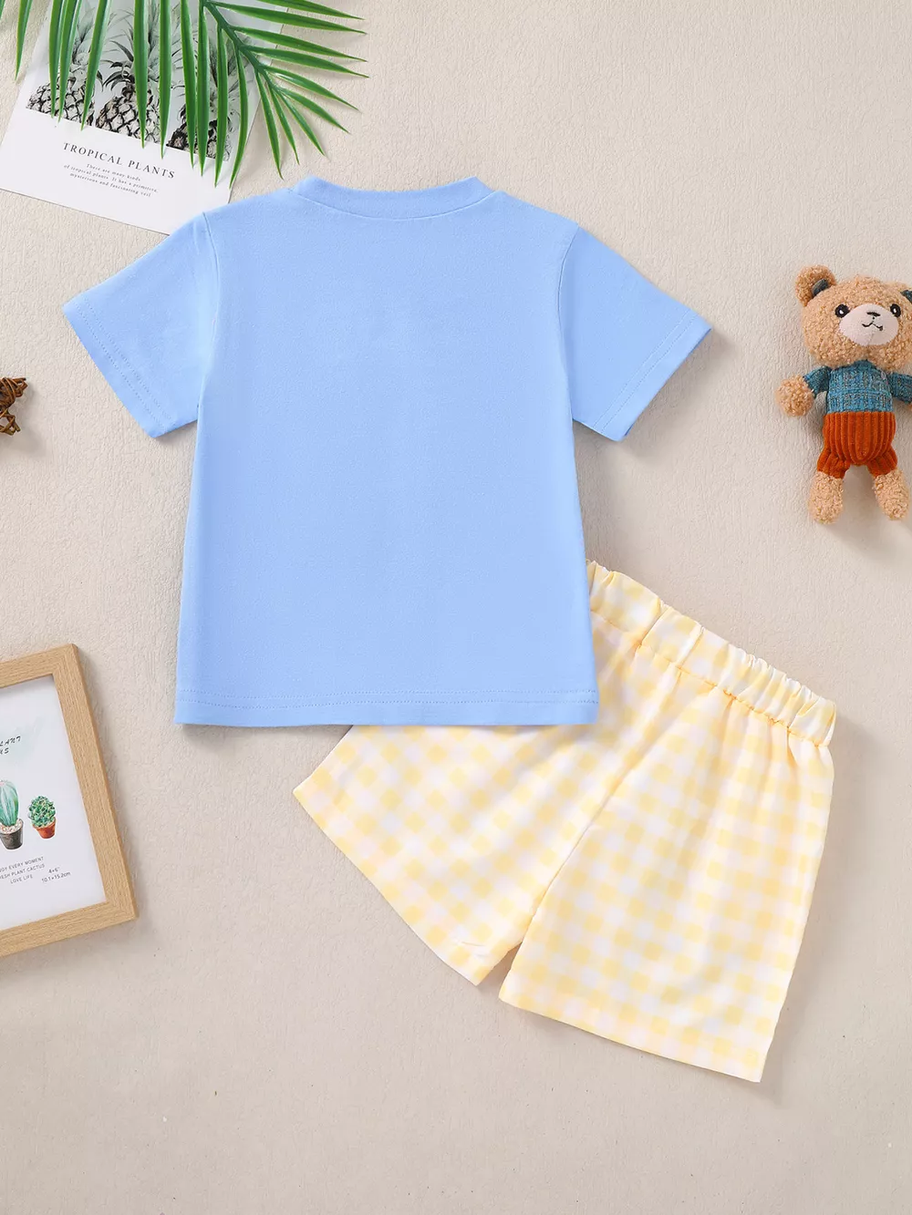 Children's Puppy Round Neck Tee and Shorts Set, image 7