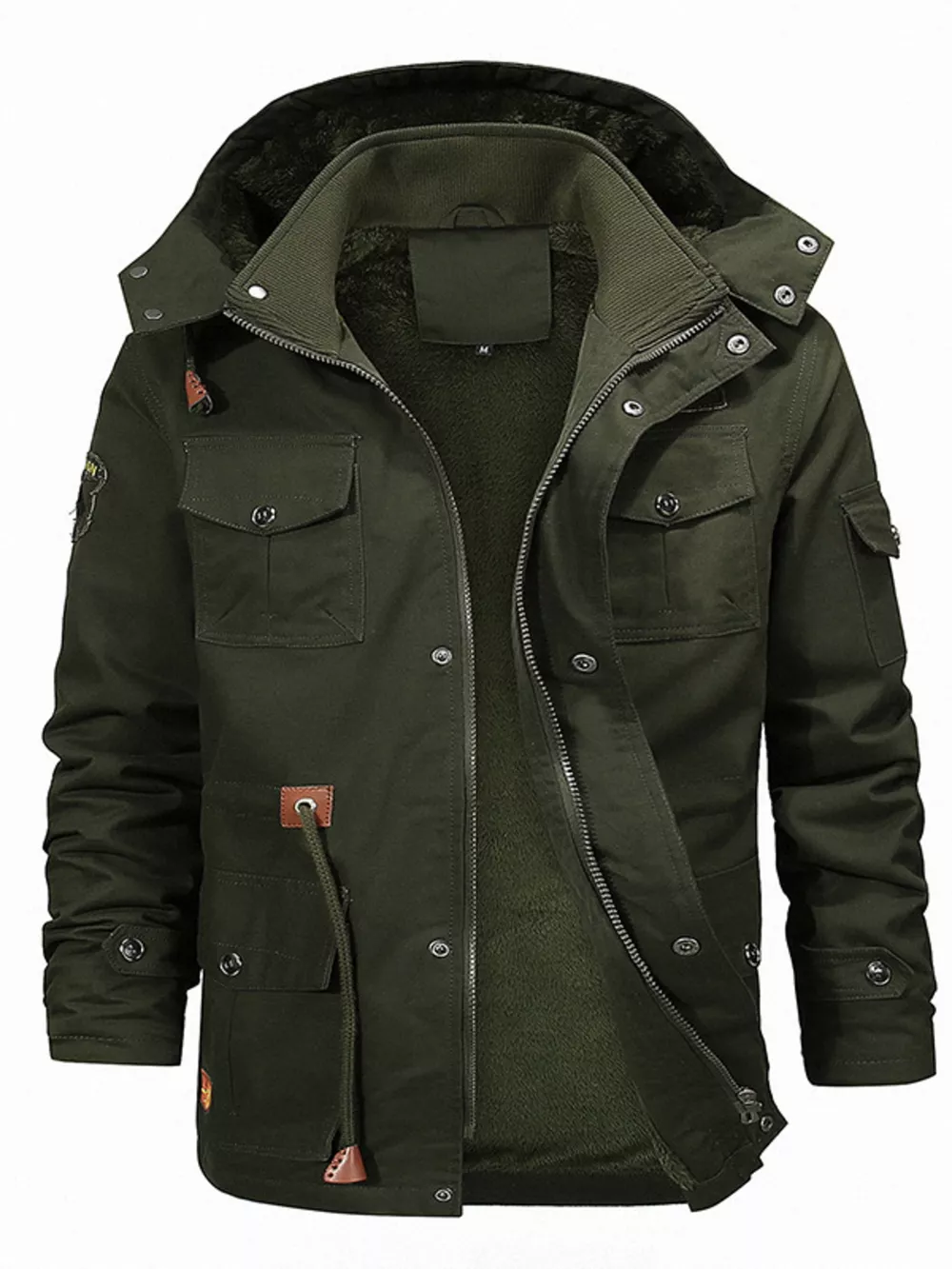 Men's Full Size Zip Up Fleece Lined Jacket Plus Size, image 2