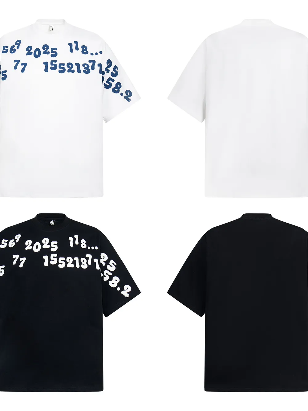 Men's Number Print Short Sleeve Oversized T-Shirt, image 6