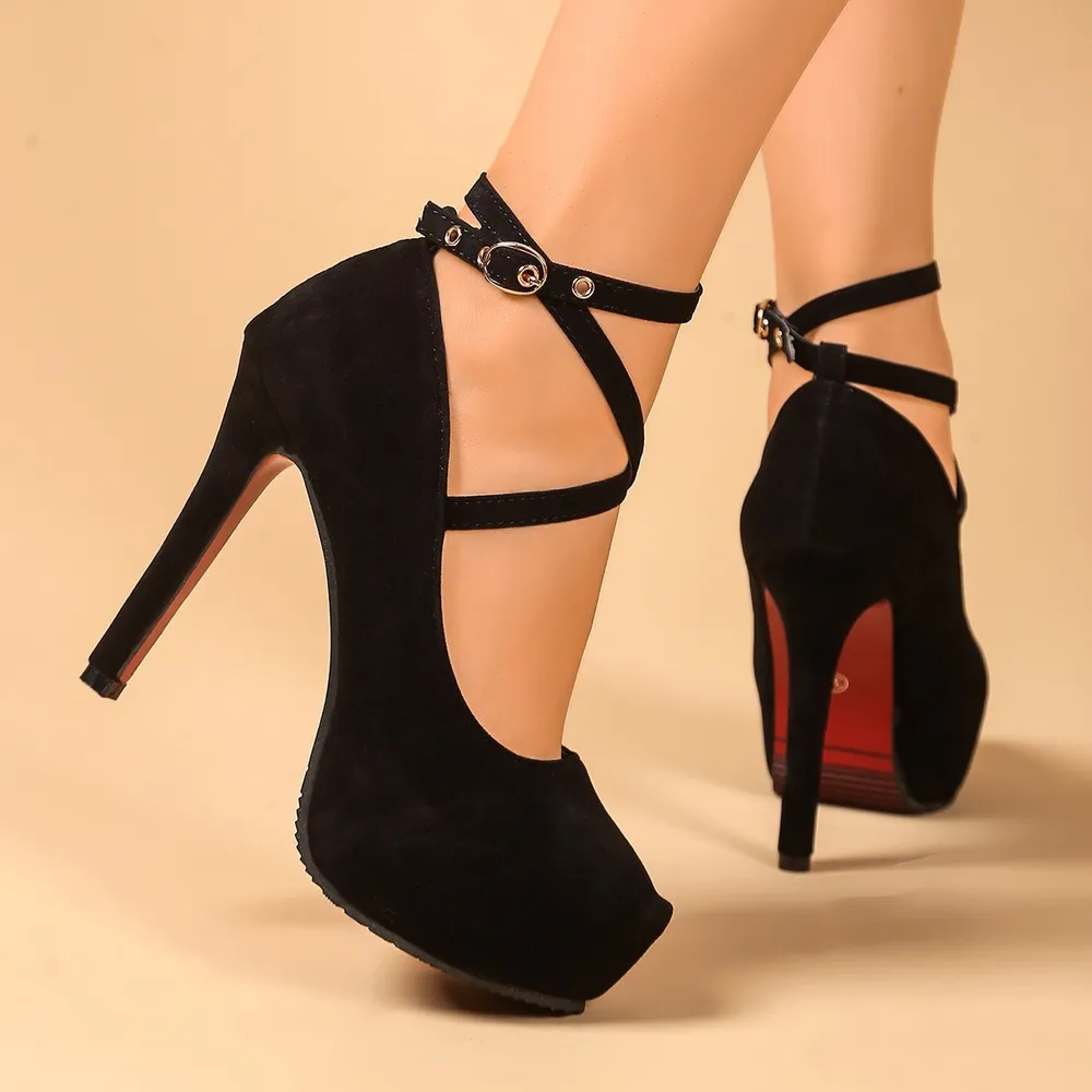 Ankle Strap High Heel Pumps, image 2