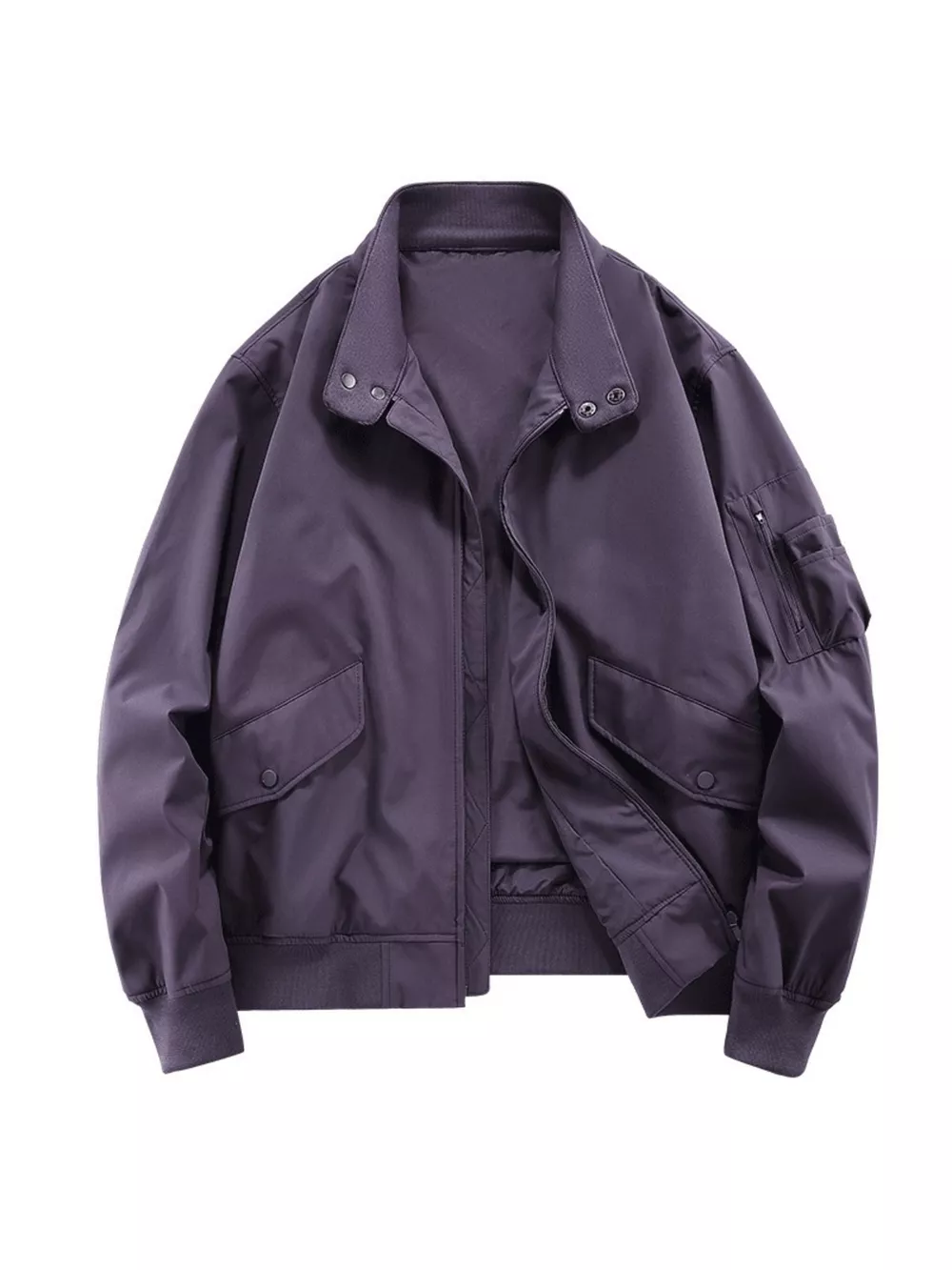 Men's Plus Size Casual Lightweight Zip Up Jacket, image 7