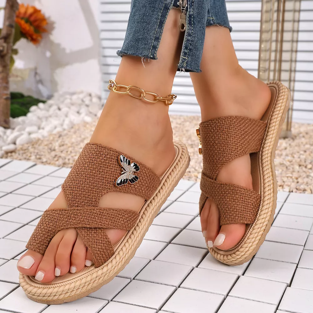 Toe Loop Flats Sandals, image 6