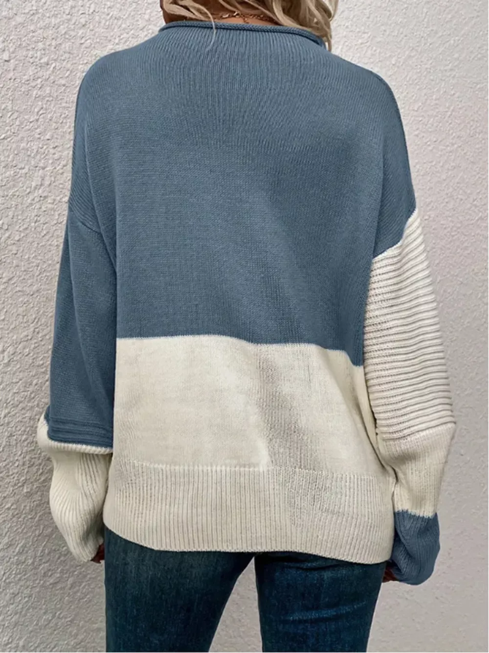 Color Block Ribbed Knit Sweater, image 26
