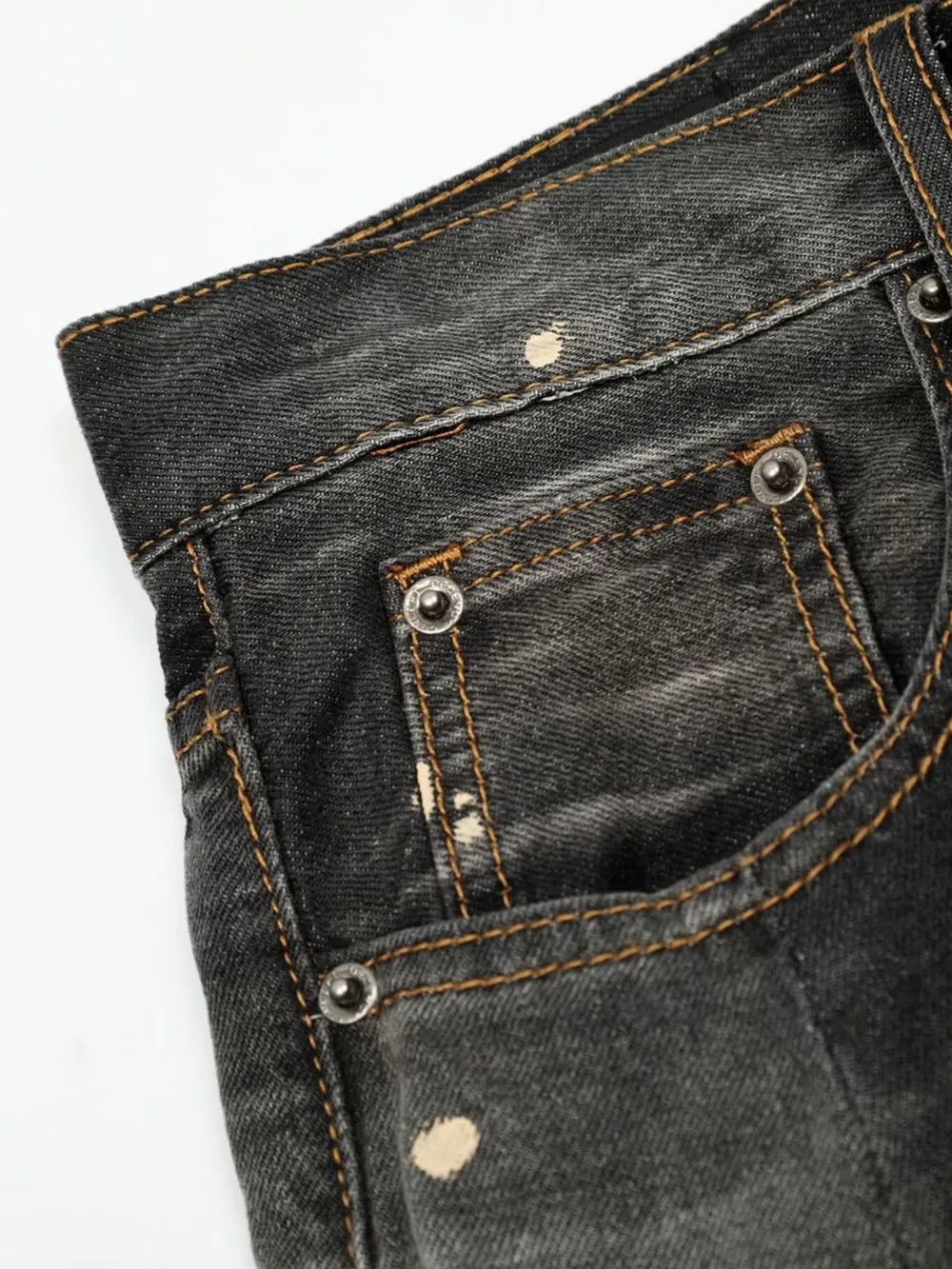 Men's Washed Balloon Wide Leg Jeans, image 8